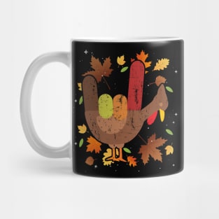 American Sign Language I Love You Thanksgiving Turkey Mug